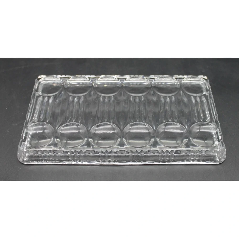Vintage Bleikristall Beyer Crystal Trinket Tray 7in x 4in Catchall Dish Clear